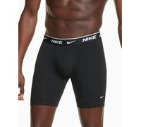 Nike Underwear Men's Essential Boxer Brief Long 3-Pack - Longer leg, Anti-chafing, Stable fit, Black, S