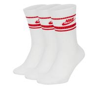 Nike Unisex 3-Pack Sports Socks - Everyday Essential Stripe, Solid White/...