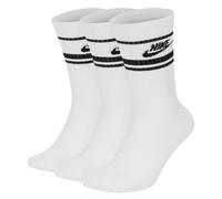 Nike Unisex 3-Pack Sports Socks - Everyday Essential Stripe, Solid White/...