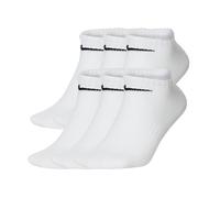 NIKE Unisex 6-Pack Sneaker Sports Socks White Black, Lightweight No Show