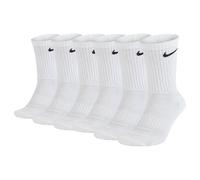 NIKE Unisex 6-Pack Sports Socks Everyday Cotton Cushioned Crew Solid