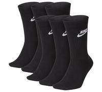 Nike Unisex 6 Pack Sports Socks - Everyday, Essential Crew, Solid Black...