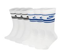 Nike Unisex 6-Pack Sports Socks - Everyday Essential Stripe, Solid White/...