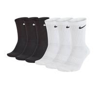 Nike Unisex 6er Pack Sports Socks - Everyday, Cotton Cushioned Crew, Plain