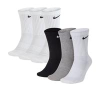 Nike Unisex 6er Pack Sports Socks - Everyday,Cotton Cushioned Crew,Plain Colour