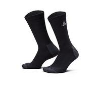 Nike Unisex ACG Everyday Elevated Running Crew Socks, Black/Dk Grey/Reflective Silv, Size M, Men Black/Dk Grey/Reflective Silv