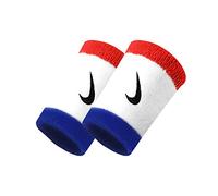 Nike Doublewide Swoosh Wristbands Black/White SweatBands Gym Running Tennis