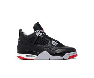 Nike Unisex-Adult Jordan Air 4 Retro, Black/Fire Red-cement Grey, 11 UK