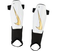 Nike Unisex Children's Shin Pads Y Nk Chrg Grd Su23, White/Black/MTLC Gold Coin, DX4610-101, S