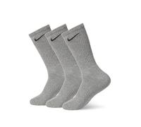 Nike Unisex Everyday Csh Crw 3Pr 132 Socks, Carbon Heather/Black, SX7664-064, M