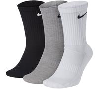 Nike Unisex Everyday Cushion Crew Training Socks (3 Pairs) - Multicolour Cotton - Size Large