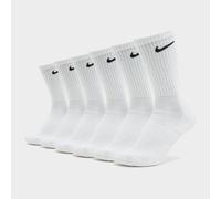Nike Unisex Everyday Cushioned Training Crew Socks 6 Pack, White/Black