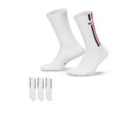 Nike Unisex Everyday Elevated Stripe Crew Socks 3 Pack, Multi-Color, Size S, Men Print