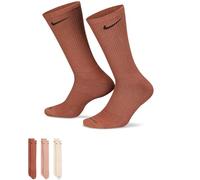 Nike Women's Everyday Plus Cushioned Socks (3 Pairs) - Multi-Colour - Pink - Size: Large