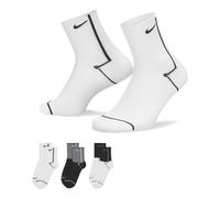 Nike Unisex Everyday Plus Lightweight Sports Socks 3 Packs Black/White/Grey CK6021-904 M