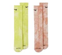 Nike Unisex Everyday Plus Tie Dye Medium Stockings 2 Pairs Yellow/Orange/Red DM3407-904 L