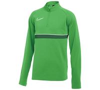 Nike Unisex Kids Acd21 Drill Top Long Sleeve Top, Unisex_Child, CW6112-362, Green Spark/White/Pine Green/White, 7-8 Years