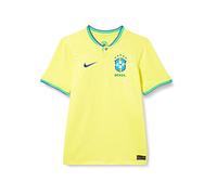 NIKE Unisex Kids Cbf Dri Fit Stadium Home T Shirt, Dynamic Yellow/Paramount Blue, 8 Years UK