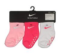 NIKE Unisex Kids Core Swoosh Gripper 3 Pairs Eu 18-23 SOCKS, Pink, Light Pink And White, 3 Years EU