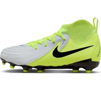 Nike Unisex Kid's Jr. Phantom Luna 2 Academy Mg Fußballschuh für Jüngere/Ältere Kinder Soccer Shoe, Metallic Silver Black Volt, 3 UK