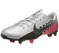 NIKE Unisex Kids Jr Vapor 13 Academy Njr Fg/Mg Football Boots, Multicolour Chrome Black Red Orbit Platinum Tint 6, 1 UK