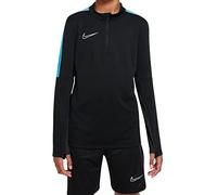 NIKE Unisex Kid's K Df Acd23 Drill Top Br T-Shirt, Black/Indigo Haze/Baltic Blue, 60