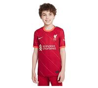 NIKE Unisex Kids Liverpool, 2021/22 Season, Game Equipment, Home Jersey, Gym Red/Bright Crimson/Fossil, 13 Years UK