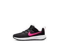 NIKE Unisex Kids Nike Revolution 6 Sneaker Black Hyper Pink Pink Foam 1.5 UK Child