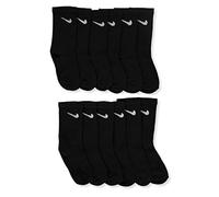 NIKE Unisex Kids Rn0030 Short 6 Pairs Eu 23 1/2-27 SOCKS, Black/White
