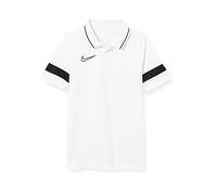 NIKE Unisex Kid's Y Nk Dry Acd21 Polo Shirt, White/Black/Black/Black, S