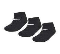 NIKE Unisex Little Kids' Dri-fit Cushioned No-show 3 Pack SOCKS, Black