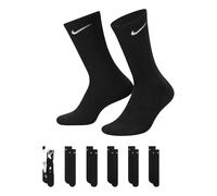 Nike Unisex Logo Socks 6 Packs Black SX7666-010 M