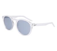 Nike Unisex NIKE SWERVE P FD1850 901 Sunglasses Plastic Crystal Silver Round Polarized Polarized
