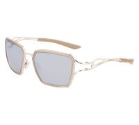 Nike Unisex NIKE VEIL PRISM EV24049 708 Sunglasses Metal Gold Grey Squared Normal Mirror
