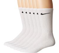 NIKE Unisex Performance Cushion Crew Socks with Bag (6 Pairs) White/B