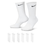Nike Unisex Performance Cushion Crew Socks With Band (6 Pairs), White / Black, Large