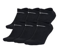 NIKE Unisex Performance Cushion No-Show Socks with Band 6 Pairs Black/White X-Small