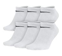 NIKE Unisex Performance Cushion No-Show Socks with Band 6 Pairs White/Black Large