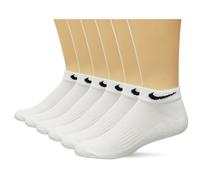 NIKE Unisex Performance Cushion Quarter Socks with Bag (6 Pairs) Whit
