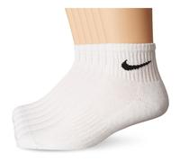NIKE Unisex Performance Cushion Quarter Socks with Bag (6 Pairs) Whit