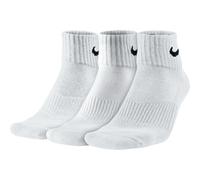 NIKE Unisex Performance Cushion Quarter Training Socks (3 Pairs) Whit
