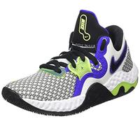 NIKE Unisex's Renew Elevate 2 Basketball Shoe, white/black-volt-indigo burst, 9 UK