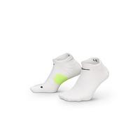 Nike Unisex Running Lightweight No-Show Socks (1 Pair), White/Volt/Black, Size S, Men White/Volt/Black