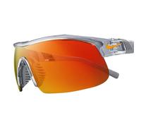 Nike Unisex Show X1 Sunglasses, Shiny Wolf Grey/Orange Mirror, One Size, Shiny Wolf Grey/Orange Mirror, One Size