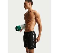 NIKE Unisex Swim Breaker Logo Tape 5" Volley Short Black Swim Trunks
