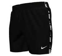 NIKE Unisex Swim Breaker Logo Tape 5" Volley Short Black Swim Trunks