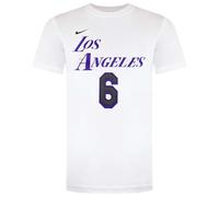 NIKE Unisex T-Shirt NBA Jersey LA Lakers - (White, 10-12 Years)