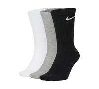 Nike Unisex Tennis Socks, 3er Pack - Cushioned - Training Crew Socks, One Color