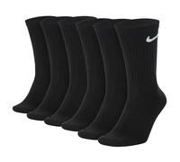 Nike Unisex Tennis Socks, 6er Pack - Cushioned - Training Crew Socks, One Color
