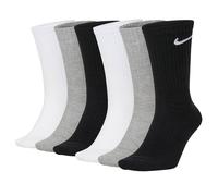 Nike Unisex Tennis Socks, 6er Pack - Cushioned - Training Crew Socks, One Color